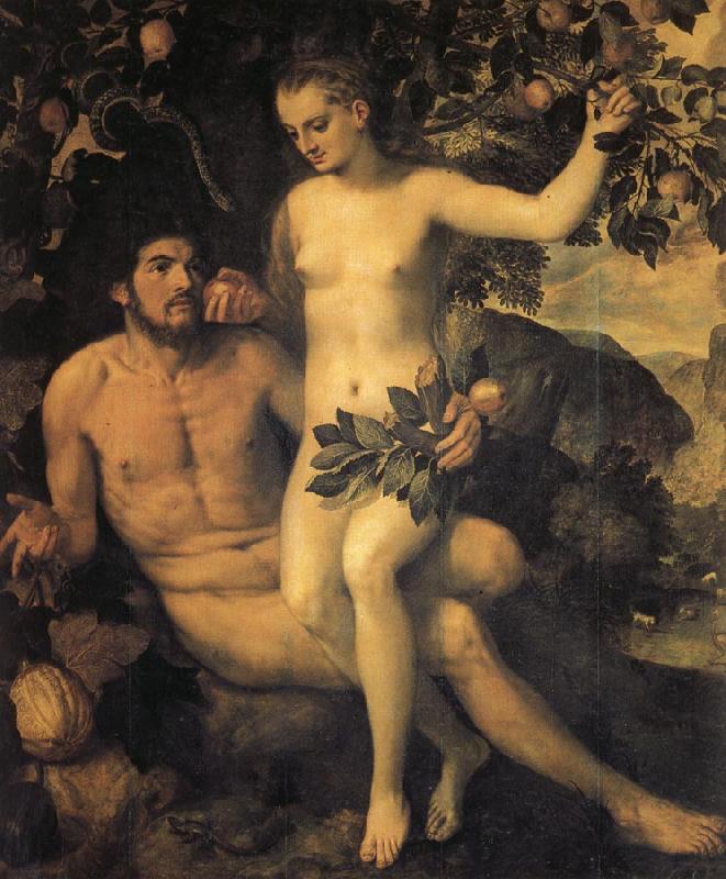 Frans Floris de Vriendt Adam and Eve oil painting image